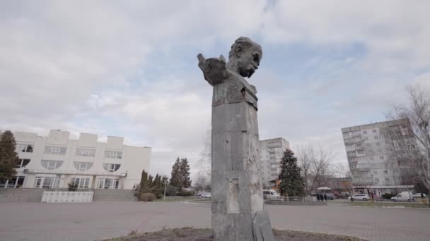 Este Vídeo Mostra Monumento Taras Shevchenko Borodyanka Ucrânia — Vídeo de Stock