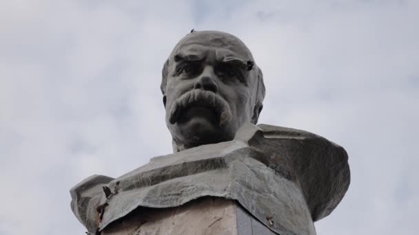 Stock Video Shows Shot Monument Taras Shevchenko Borodyanka Ukraine — Stok video