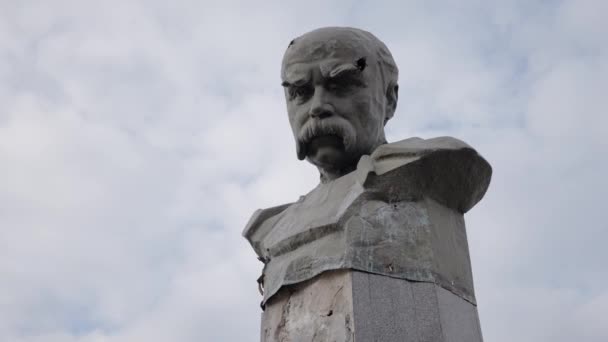 Cette Vidéo Montre Monument Taras Chevtchenko Borodyanka Ukraine Pendant Guerre — Video