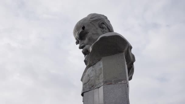 Questo Video Mostra Monumento Taras Shevchenko Borodyanka Ucraina Durante Guerra — Video Stock