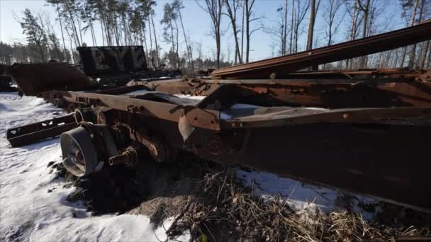 Відео Показує Знищення Російської Військової Техніки Під Час Війни Україні — стокове відео