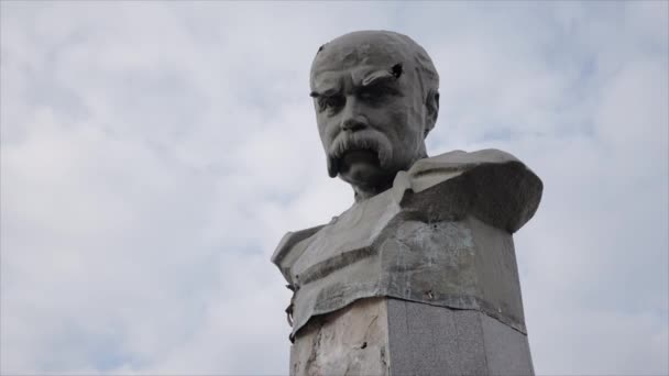 Este Video Muestra Monumento Taras Shevchenko Borodyanka Ucrania — Vídeos de Stock