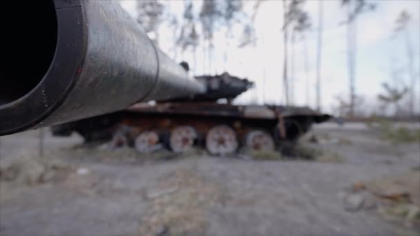 Этом Видео Показано Уничтожение Военной Техники Время Войны Украине — стоковое видео