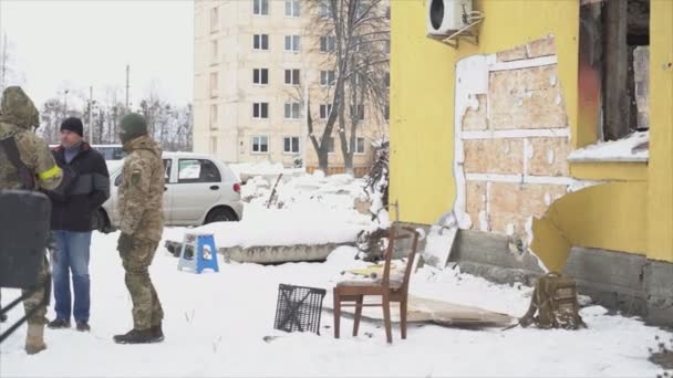 Dieses Archivvideo Zeigt Den Tatort Nach Dem Diebstahl Von Banksy — Stockvideo