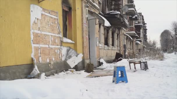 Acest Videoclip Arată Scena Crimei După Furtul Lui Banksy Graffiti — Videoclip de stoc