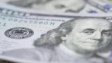 100 dolarlık banknotlar - ABD para birimi, yavaş çekim