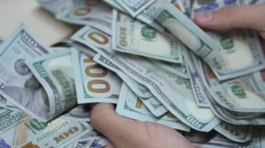 100 dolarlık banknotlar - ABD para birimi, yavaş çekim