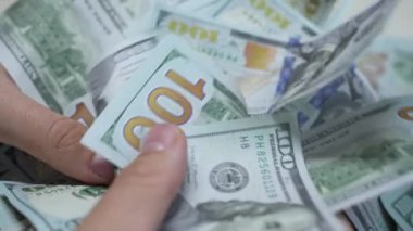 100 dolarlık banknotlar - ABD para birimi, yavaş çekim