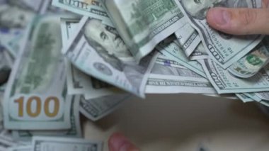 100 dolarlık banknotlar - ABD para birimi, yavaş çekim