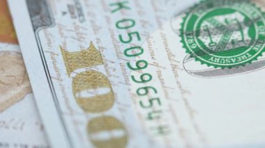 100 dolarlık banknotlar - ABD para birimi, yavaş çekim