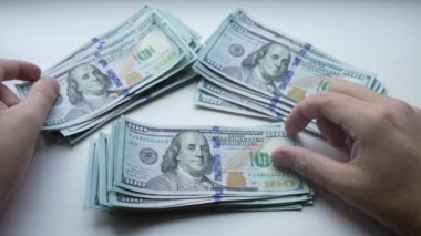 100 dolarlık banknotlar - ABD para birimi, yavaş çekim