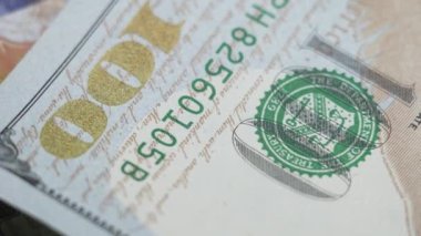 100 dolarlık banknotlar - ABD para birimi, yavaş çekim