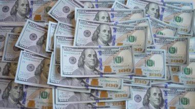 100 dolarlık banknotlar - ABD para birimi, yavaş çekim