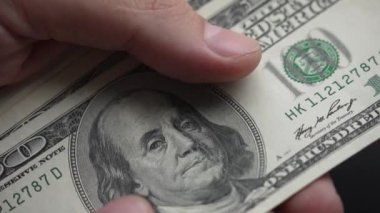 100 dolarlık banknotlar - ABD para birimi, yavaş çekim
