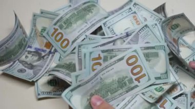 100 dolarlık banknotlar - ABD para birimi, yavaş çekim