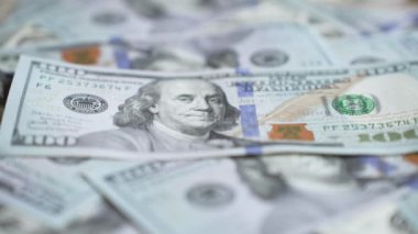 100 dolarlık banknotlar - ABD para birimi, yavaş çekim