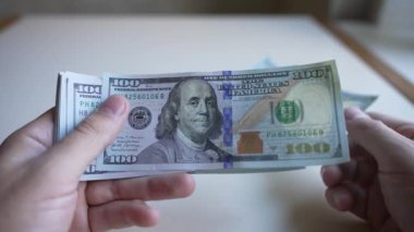 100 dolarlık banknotlar - ABD para birimi, yavaş çekim