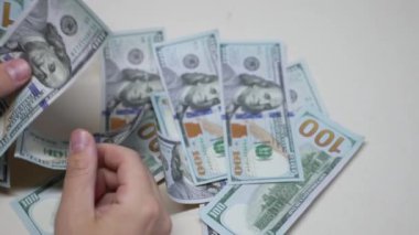 100 dolarlık banknotlar - ABD para birimi, yavaş çekim
