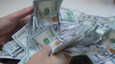 100 dolarlık banknotlar - ABD para birimi, yavaş çekim