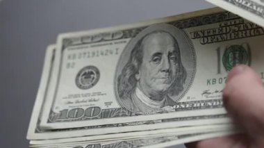 100 dolarlık banknotlar - ABD para birimi, yavaş çekim