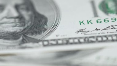 100 dolarlık banknotlar - ABD para birimi, yavaş çekim