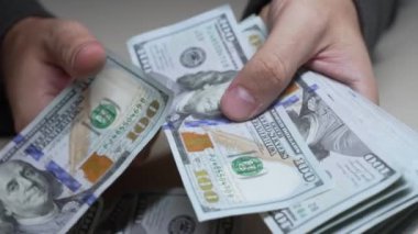 100 dolarlık banknotlar - ABD para birimi, yavaş çekim