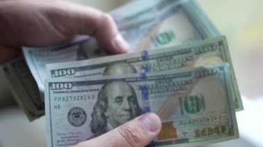 100 dolarlık banknotlar - ABD para birimi, yavaş çekim