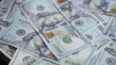 100 dolarlık banknotlar - ABD para birimi, yavaş çekim