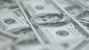 Amerikan para biriminin yavaş çekim videosu - dolar