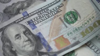 Amerikan para biriminin yavaş çekim videosu - dolar