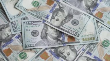 Amerikan para biriminin yavaş çekim videosu - dolar