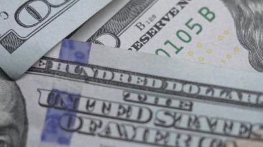 Amerikan para biriminin yavaş çekim videosu - dolar