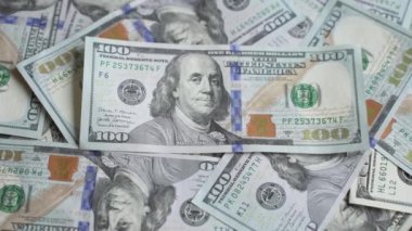 Amerikan para biriminin yavaş çekim videosu - dolar