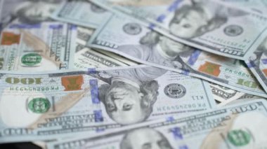 Amerikan para biriminin yavaş çekim videosu - dolar