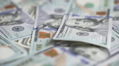 Amerikan para biriminin yavaş çekim videosu - dolar