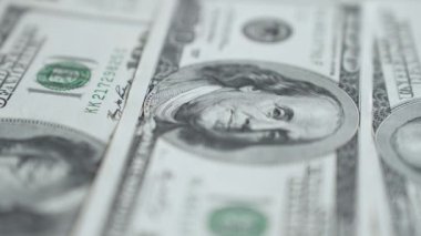 Amerikan para biriminin yavaş çekim videosu - dolar