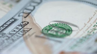Amerikan para biriminin yavaş çekim videosu - dolar