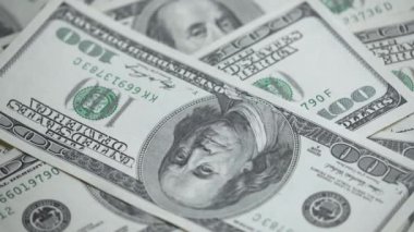 Amerikan para biriminin yavaş çekim videosu - dolar