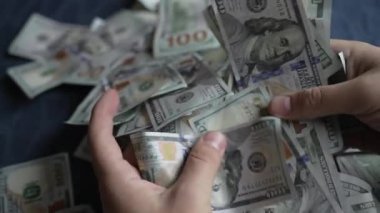 Amerikan para biriminin yavaş çekim videosu - dolar