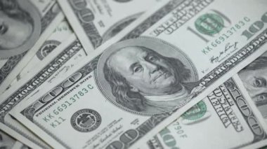 Amerikan para biriminin yavaş çekim videosu - dolar