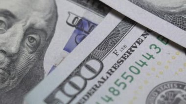 Amerikan para biriminin yavaş çekim videosu - dolar