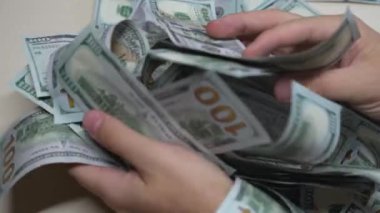 100 dolarlık banknotlar - ABD para birimi, yavaş çekim