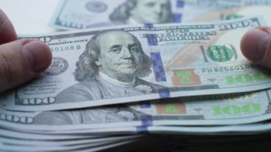 100 dolarlık banknotlar - ABD para birimi, yavaş çekim