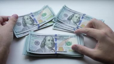 100 dolarlık banknotlar - ABD para birimi, yavaş çekim