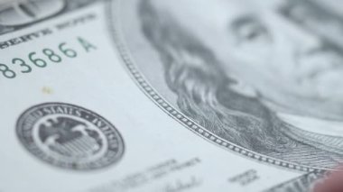 100 dolarlık banknotlar - ABD para birimi, yavaş çekim