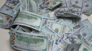 100 dolarlık banknotlar - ABD para birimi, yavaş çekim