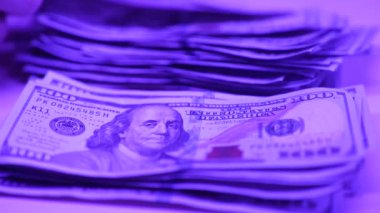 100 dolarlık banknotlar - ABD para birimi, yavaş çekim