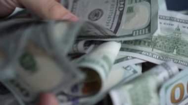 100 dolarlık banknotlar - ABD para birimi, yavaş çekim