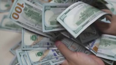 100 dolarlık banknotlar - ABD para birimi, yavaş çekim