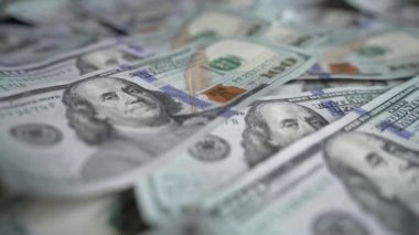 100 dolarlık banknotlar - ABD para birimi, yavaş çekim